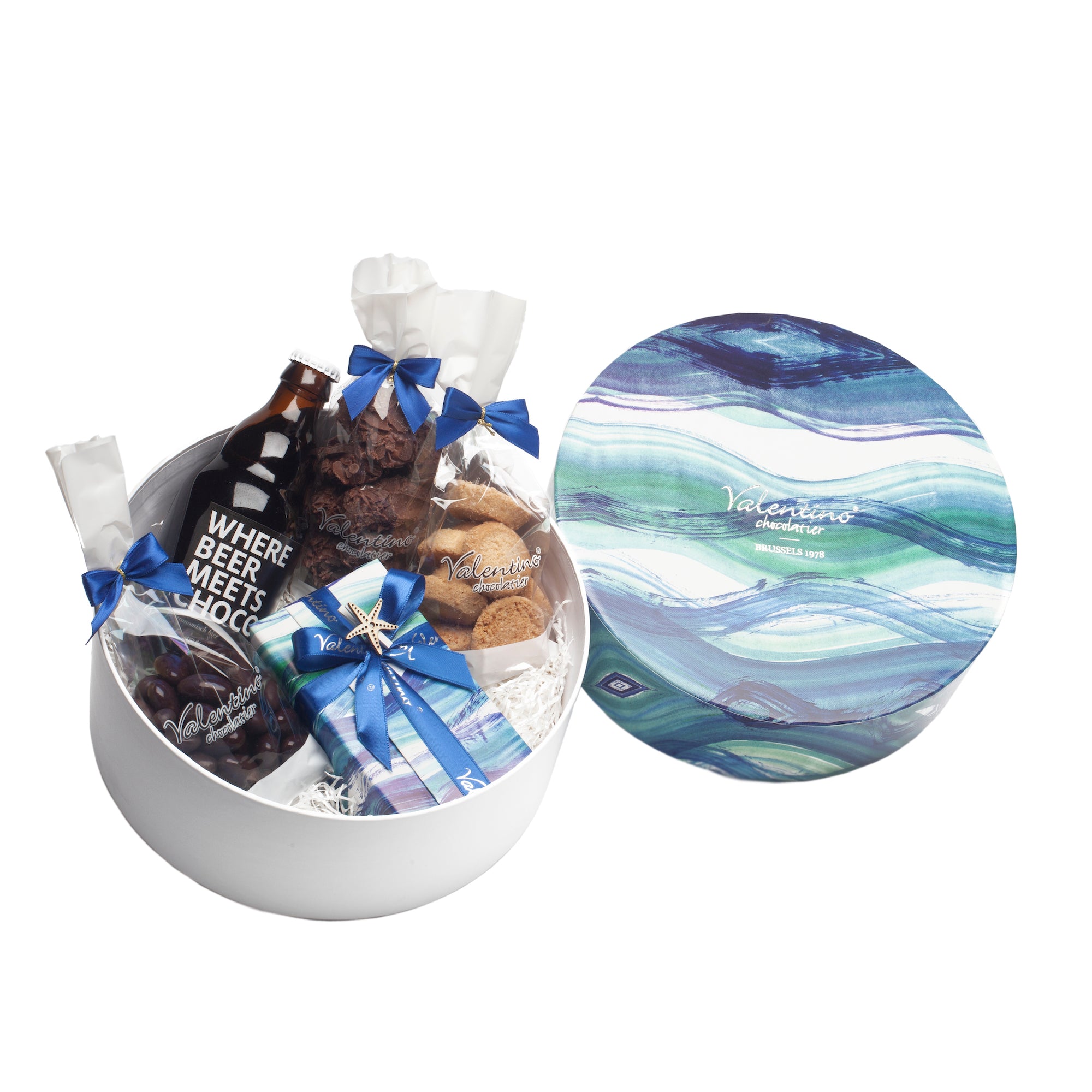 Blue Waves Hat Box 3